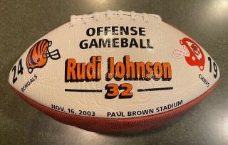 Cincinnati Bengals Rudi Johnson Offensive Game Ball Vs Chiefs 11 - 16 - 2003