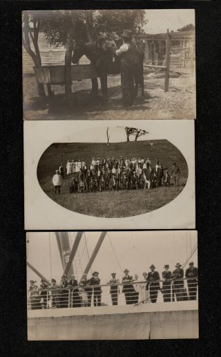 S3315) 9 X Vintage Real Photo Postcards Of Australia People & Scenes