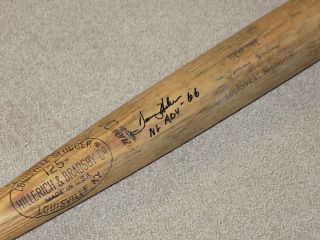 Tommy Helms H&b Game Signed Bat Reds Astros Pirates Psa Dna