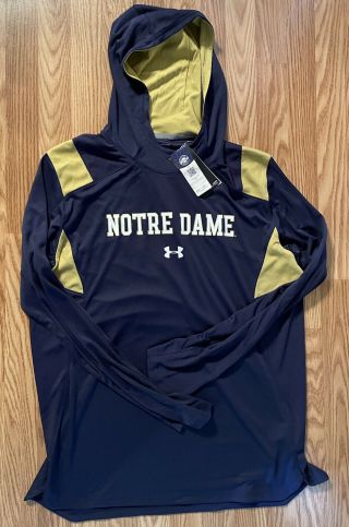 Notre Dame Football Team Issued Under Armour Hoodie Tags Xl
