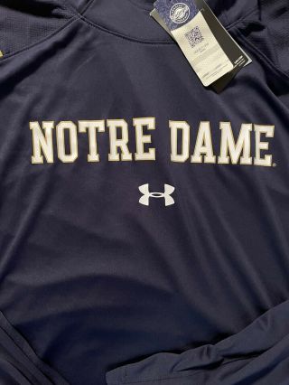 Notre Dame Football Team Issued Under Armour Hoodie Tags Xl 2