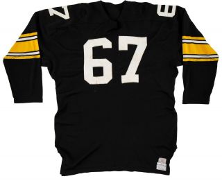 1968 Dick Capp Game Worn Pittsburgh Steelers Jersey 7 Repairs Heritage Loa