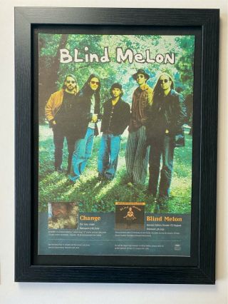 Blind Melon - Change - Vintage 1994 Framed A3 Advert Poster [l18]