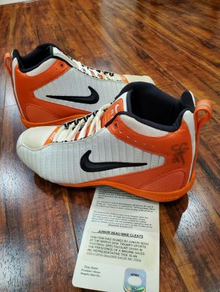 Jr Junior Seau Autograph Signed Miami Dolphins 2003 Game Issued Football Cleats