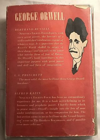 NINETEEN EIGHTY - FOUR,  George Orwell,  1st US Edition,  1949,  w/ Red Dust Jacket 2