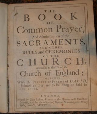 1716 HOLY BIBLE - JOHN BASKETT - LARGE BIBLE w BCP - MUCH GENEALOGY - COMPLETE 3