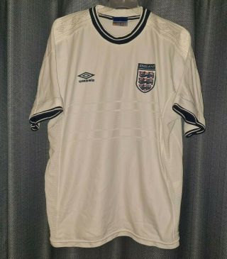 England Umbro Home Football Shirt 1999 2000 Soccer Jersey Men 