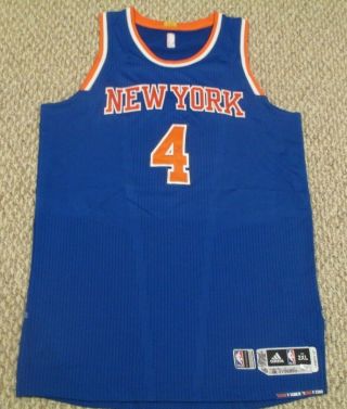 Quincy Acy 4 2014/15 York Knicks Game Jersey Blue Steiner Loa Holo