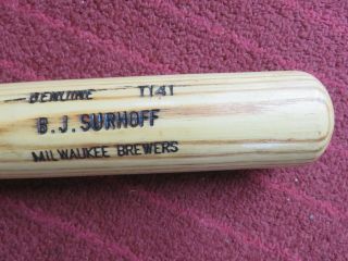 B.  J.  Surhoff No 5 Milwaukee Brewers Game Powerized Louisville Slugger Bat