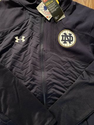 Notre Dame Football 2018 Shamrock Series NY Team Issued Under Armour Coat 2xl 2