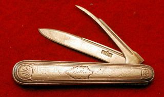 Vintage Antique Gorham Sterling Silver Folding Pocket Fruit Knife