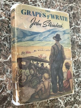 The Grapes Of Wrath,  John Steinbeck 1940 First Edition W/original Dust Jacket