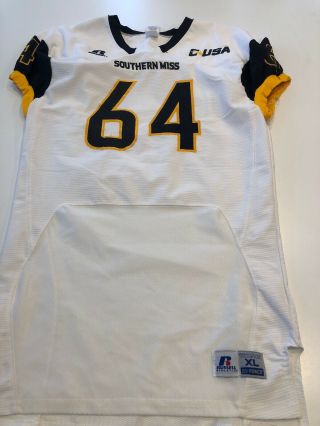 Game Worn Southern Mississippi Golden Eagles Football Jersey Xl 64