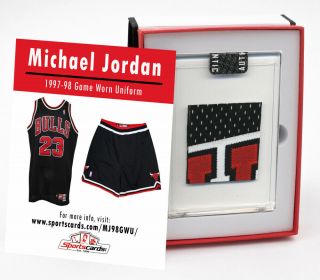 Michael Jordan 1997 - 98 Chicago Bulls Game Worn Uniform Mystery Swatch 3715989