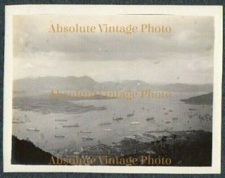 Old Hongkong Photo Kowloon Harbour View From The Peak Hong Kong Vintage C.  1910