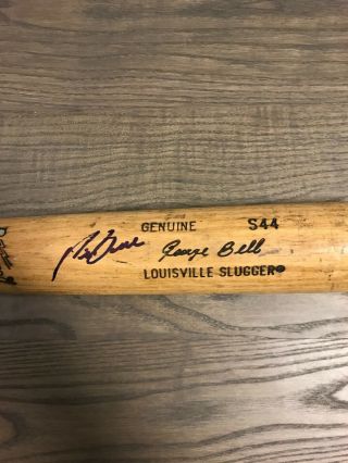 George Bell Game Lvs Baseball Bat Toronto Blue Jays Autographed