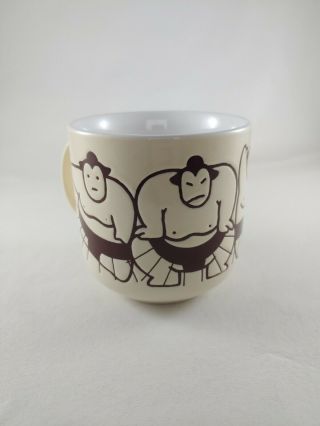 Vintage Sumo Wrestler Coffee Mug Kato Kogei Japan
