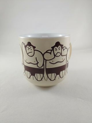 Vintage Sumo Wrestler Coffee Mug Kato Kogei Japan 2