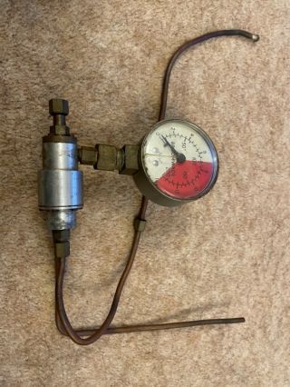 Vintage Scale Steam Engine Parts - Pressure Gauge System,  Dial By Broomwade