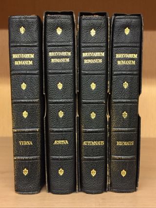 Breviarium Romanum - 4 Volumes - Pustet - Leather Catholic Breviaries;