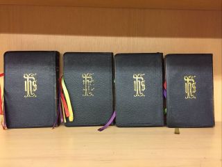 Breviarium Romanum - 4 VOLUMES - PUSTET - leather Catholic Breviaries; 6
