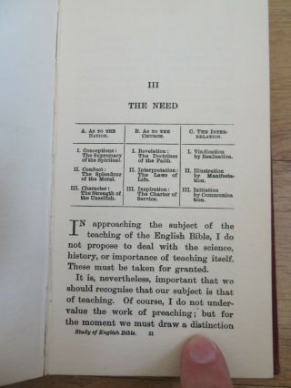 G Campbell Morgan - Study & Teaching of the English Bible c.  1900 VINTAGE DEC HB 3