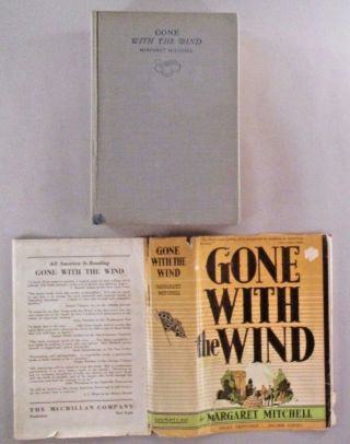 Gone With The Wind - Margaret Mitchell - 1936 1st Edition August Printing Dj