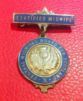Vintage Central Midwifes Board For Scotland Badge/medal