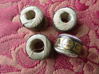 Vintage French Linen Thread X 4