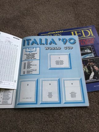 Old Vintage Panini Football Italia 90 World Cup Sticker Album Part Filled 1990 3