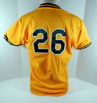 1988 Oakland Athletics 26 Game Issued Gold Jersey Batting Practice Dp04598