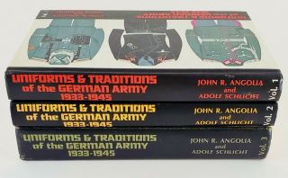 Set 3 Vol Uniforms And Traditions Of The German Army 1933 - 1945 Angolia Schlicht