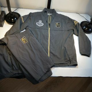 Las Vegas Golden Knights Nhl Hockey Stanley Cup Team Issued Jacket & Pants Sz Xl