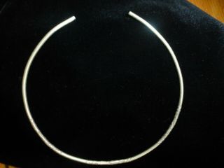 Vintage Karen Hill Tribe Fine Silver Choker Collar Necklace Good For Pendants