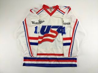 1990s Paul Ranheim Team Usa Game Issued Hockey Jersey Tackla