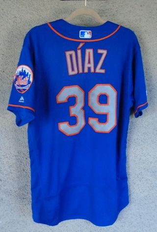 Edwin Diaz 2019 York Mets Team Game Issued Jersey Mlb 150 Patch