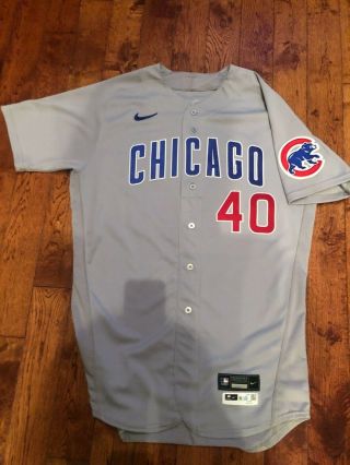2020 Game Worn/issued Chicago Cubs Wilson Contreras Road Jersey Mlb Hologram