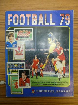 Vintage Panini Football Sticker Album Book 1979 Only 184 Of 594 Stickers.