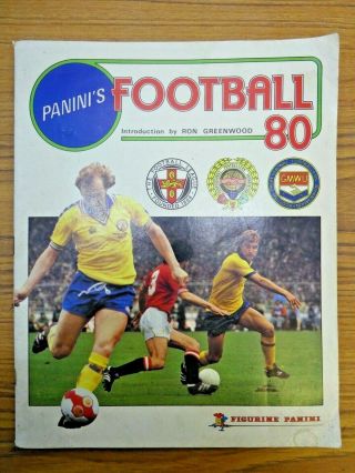 (1) Vintage Panini Football Sticker Album Book 1980 Only 65 Of 582 Stickers.