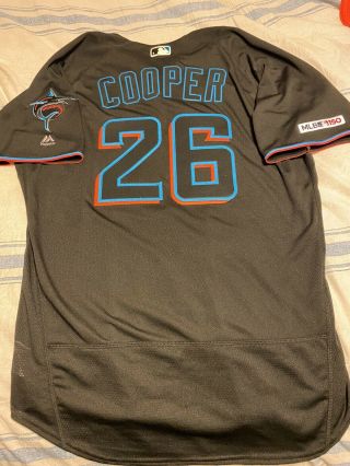 Game Issued Miami Marlins Garret Cooper 2019 Jersey