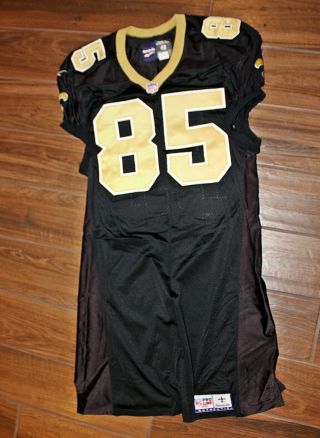 Orig.  Cam Cleeland Orleans Saints 1998 Game Worn Jersey W/signed Photo