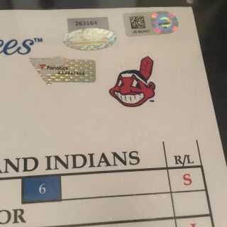 2017 ALDS Game 2 Lineup Card York Yankees Cleveland Indians 13 Innings 2
