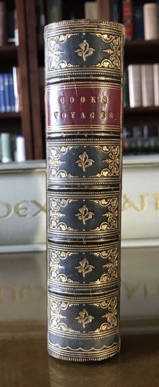 Captain Cook’s Voyages Of Discovery,  By John Barrow 1860.  Fine Binding.  Leather.