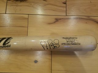 Albert Pujols Game Bat Autographed Cracked Cardinals Angel 