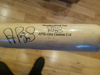 Albert Pujols Game Bat Autographed Cracked Cardinals Angel ' s Awesome Bat 4