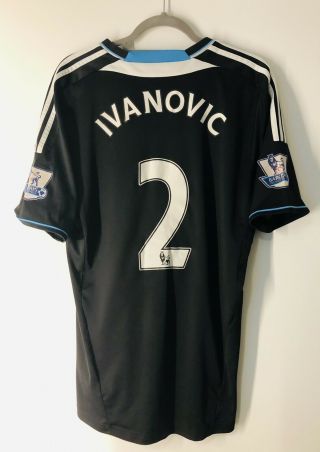 Vintage Chelsea 2011 2012 Away Football Shirt Adidas Ivanovic 2 Size Medium
