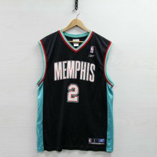 Vintage Jason Williams 2 Memphis Grizzlies Reebok Jersey Size Large Black Nba