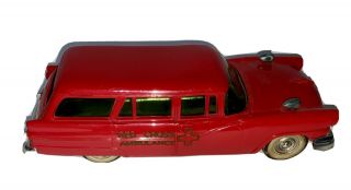 B9 Vtg 1955 Ford Country Sedan Wagon Pmc Red Cross Ambulance Promo Friction 1/25
