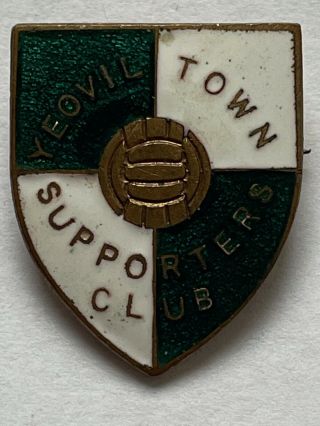 Yeovil Town A.  F.  C.  Supporters Club Vintage Enamel Badge - 1950/60s ?