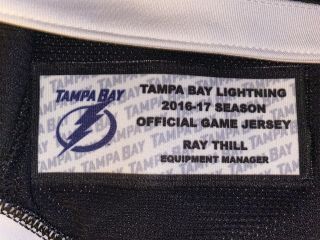 2016 - 17 Cory Conacher Tampa Bay Lightning Game Worn Jersey 5